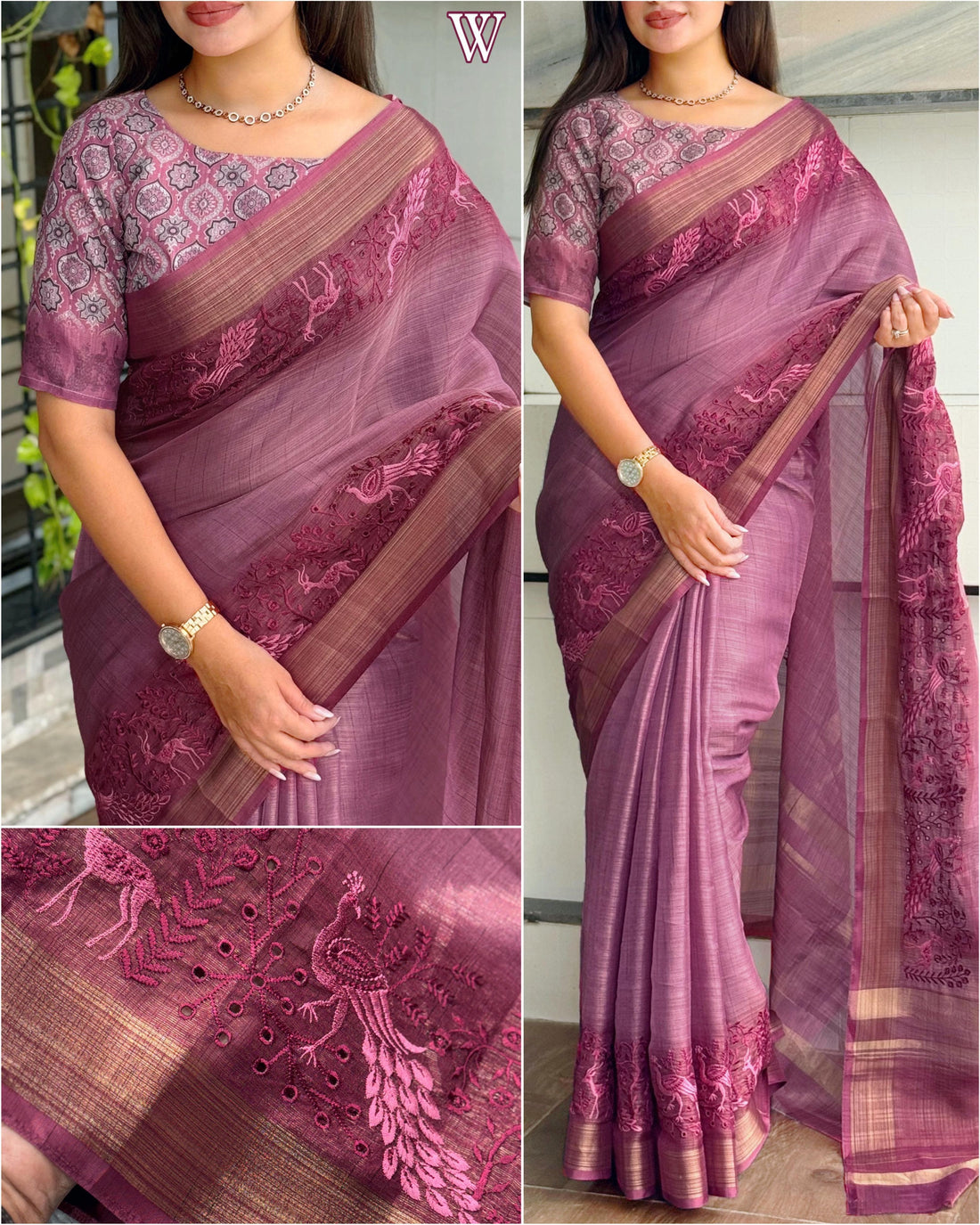 Wine Pure Soft Tussar Cotton Saree Tussar Cotton Saree Anant Tex Exports Pvt.Ltd..