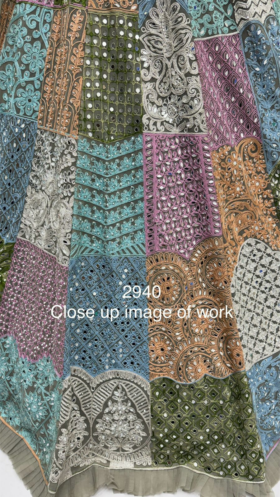 Multicolor Pure Soft Net Heavy Embroidery Work Bridal Lehenga