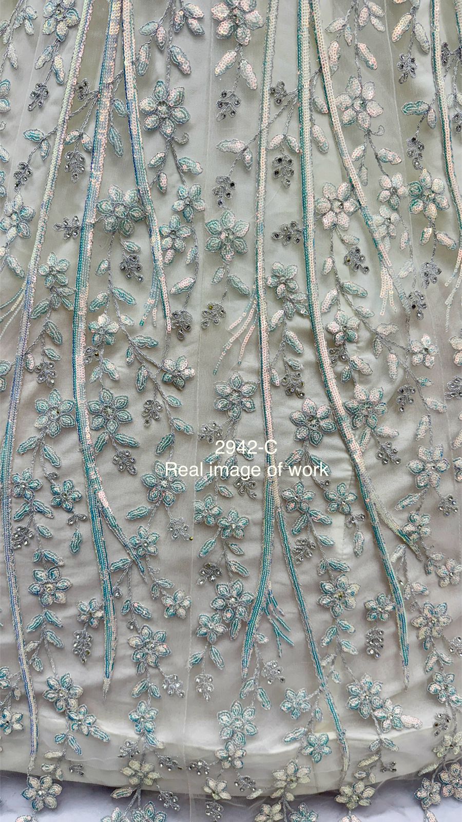 White Pure Soft Net Heavy Embroidery Work Bridal Lehenga