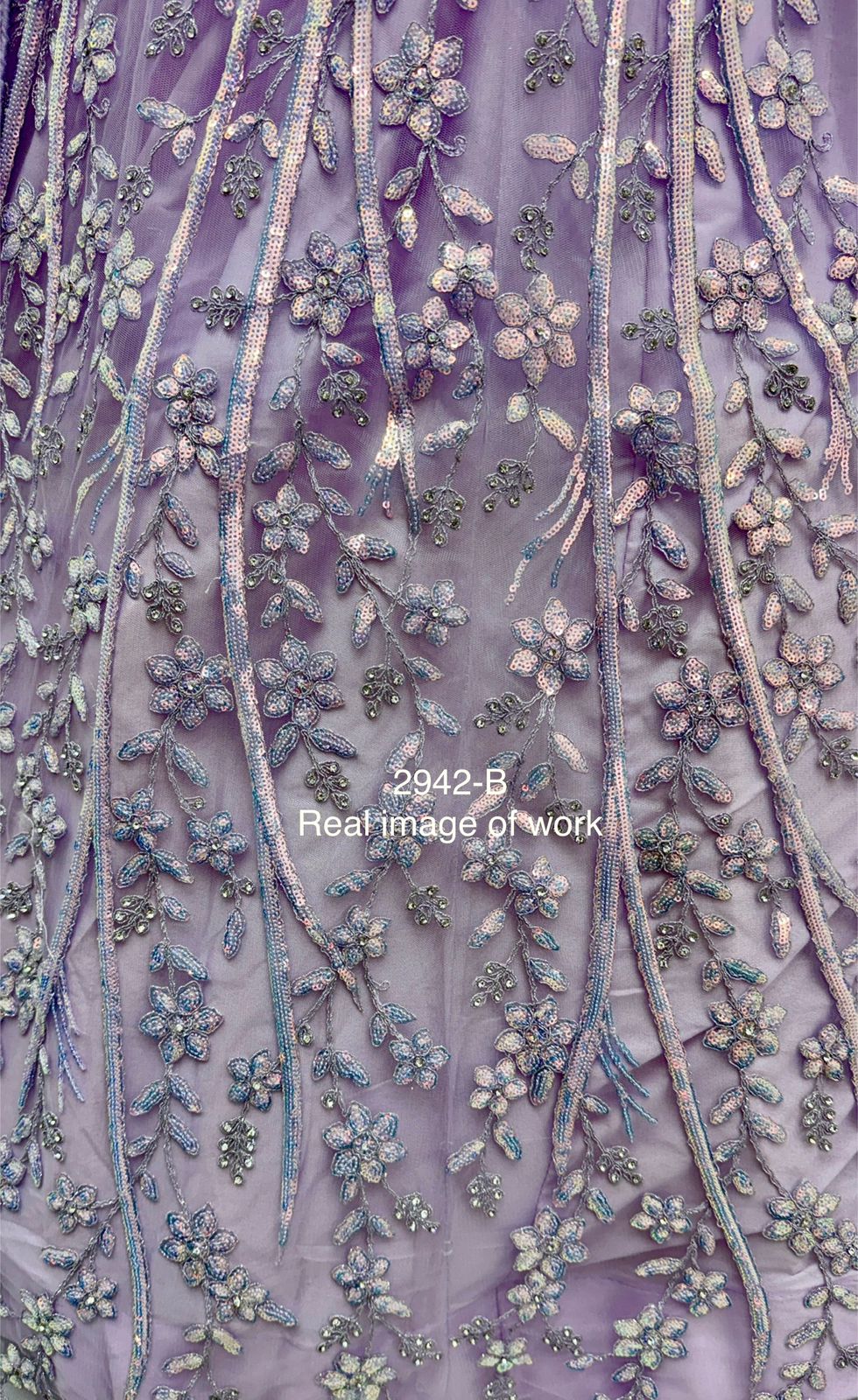 Light Purple Pure Soft Net Heavy Embroidery Work Bridal Lehenga