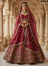 Red Pure Soft Gadhwal Silk Premium Bridal Lehenga Choli Wedding Lehenga Choli Anant Tex Exports Pvt.Ltd..
