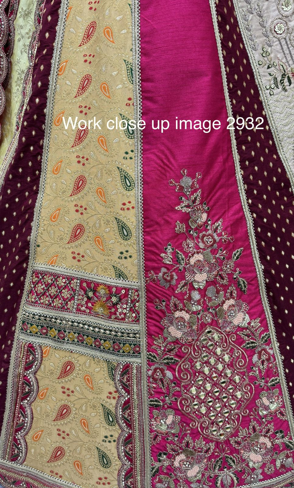 Multicolour Pure Soft Heavy Silk Real Mirror Work Bridal Lehenga Choli