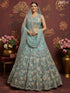 Sky Blue Pure Soft Net Heavy Embroidery Work Bridal Lehenga Bridal Lehenga Anant Tex Exports Pvt.Ltd..