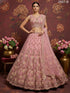 Pink Pure Soft Net Heavy Embroidery Work Bridal Lehenga Bridal Lehenga Anant Tex Exports Pvt.Ltd..