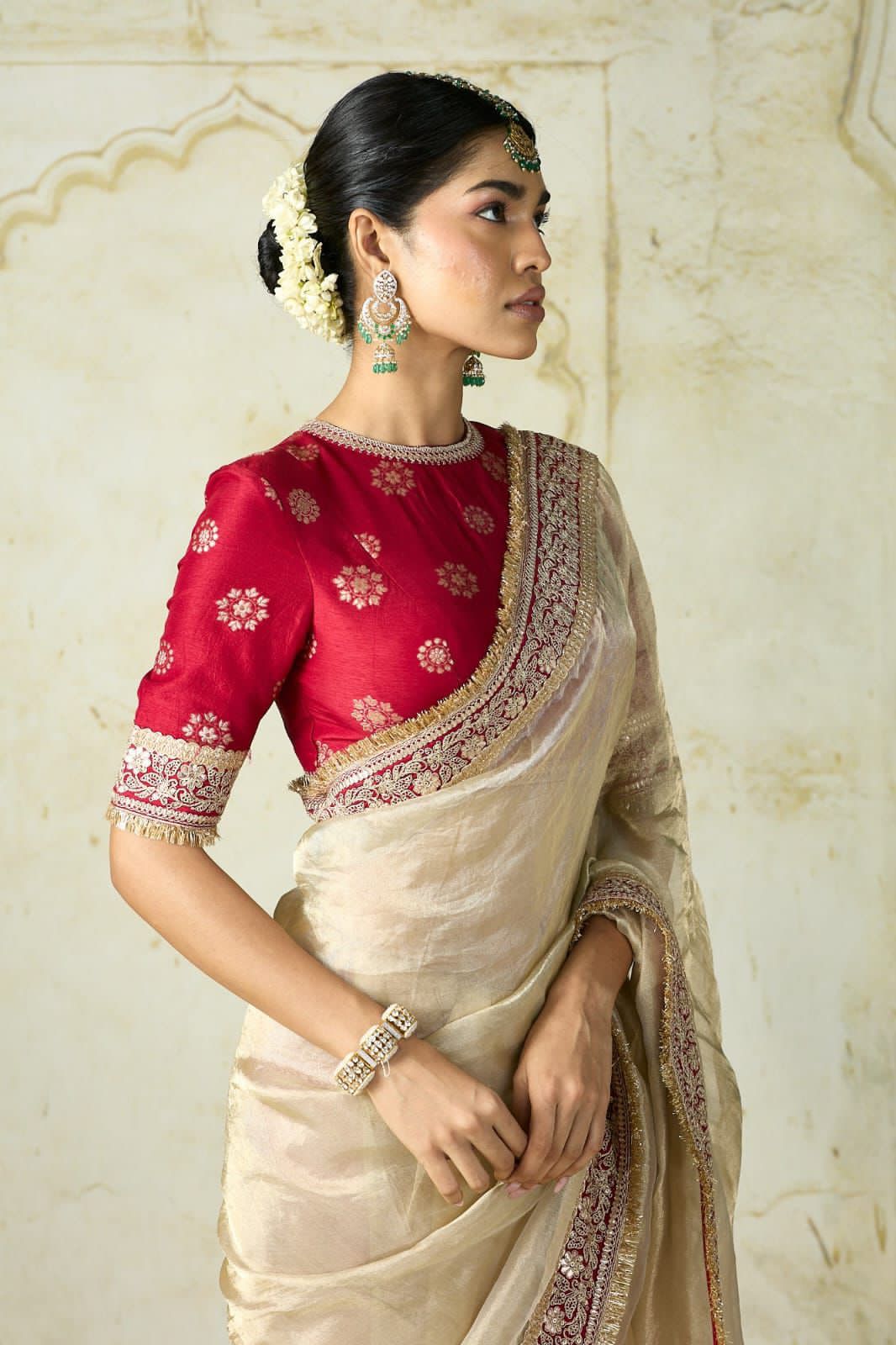 Golden Pure Soft Twill Net Saree Net Saree Anant Tex Exports Pvt.Ltd..