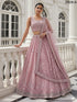 Pink Pure Soft Net Heavy Embroidery Work Bridal Lehenga Bridal Lehenga Anant Tex Exports Pvt.Ltd..