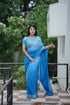 Sky Blue Pure Soft Heavy Faux Georgatte Saree Georgette Saree Anant Tex Exports Pvt.Ltd..