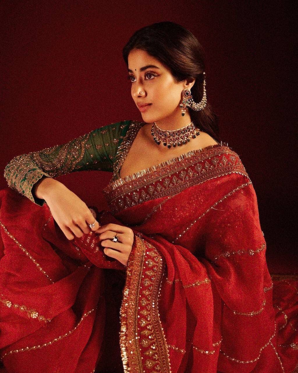 Red Pure Soft Organza Silk Heavy Embroidery Work Organza Saree Organza Saree Anant Tex Exports Pvt.Ltd..