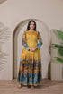 Yellow Pure Soft Silk Blend Kalamkari Anarkali Gown Anarkali Gown Anant Tex Exports Pvt.Ltd..