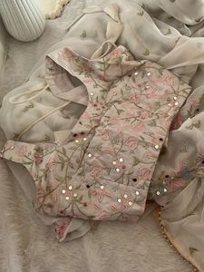 Pink Pure Soft Heavy Faux Georgatte Saree