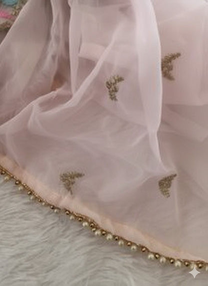 Pink Pure Soft Heavy Faux Georgatte Saree Georgette Saree Anant Tex Exports Pvt.Ltd..