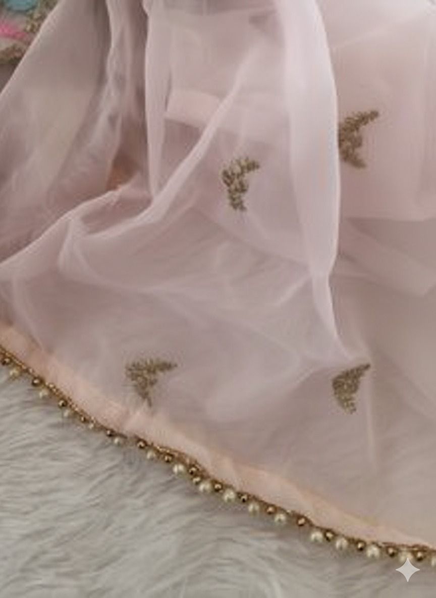 Pink Pure Soft Heavy Faux Georgatte Saree