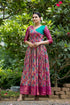 Pink Pure Soft Silk Copper Weaving Anarkali Gown Anarkali Gown Anant Tex Exports Pvt.Ltd..