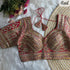 Red Pure Roman Silk Sabyasachi Style Bridal Blouse Sleevless Blouse Anant Tex Exports Pvt.Ltd..
