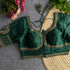 Green Pure Soft Italian Silk Sabyasachi Style Bridal Blouse Sleevless Blouse Anant Tex Exports Pvt.Ltd..