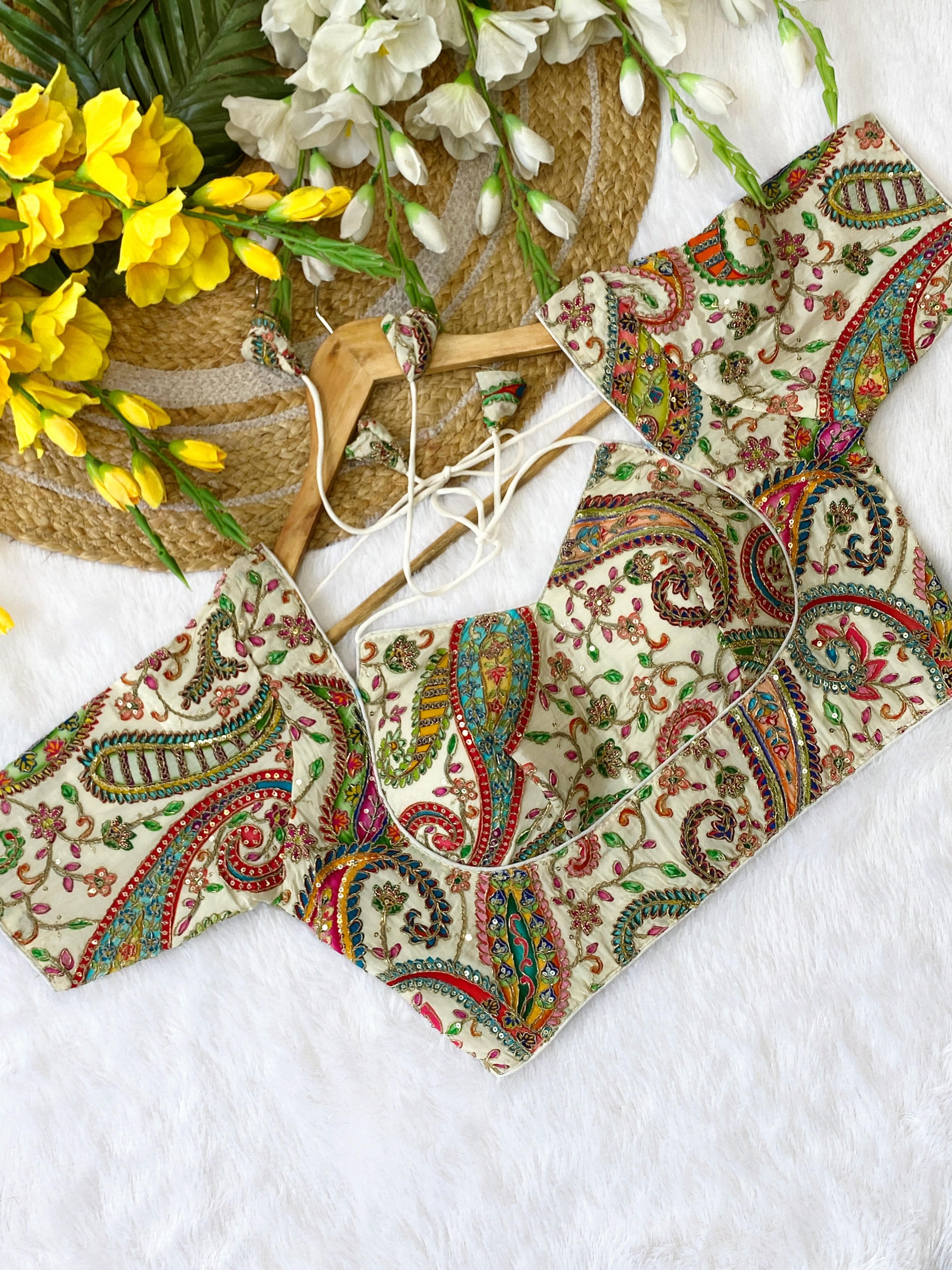 White Pure Soft Indo Cotton Silk Bridal Blouse