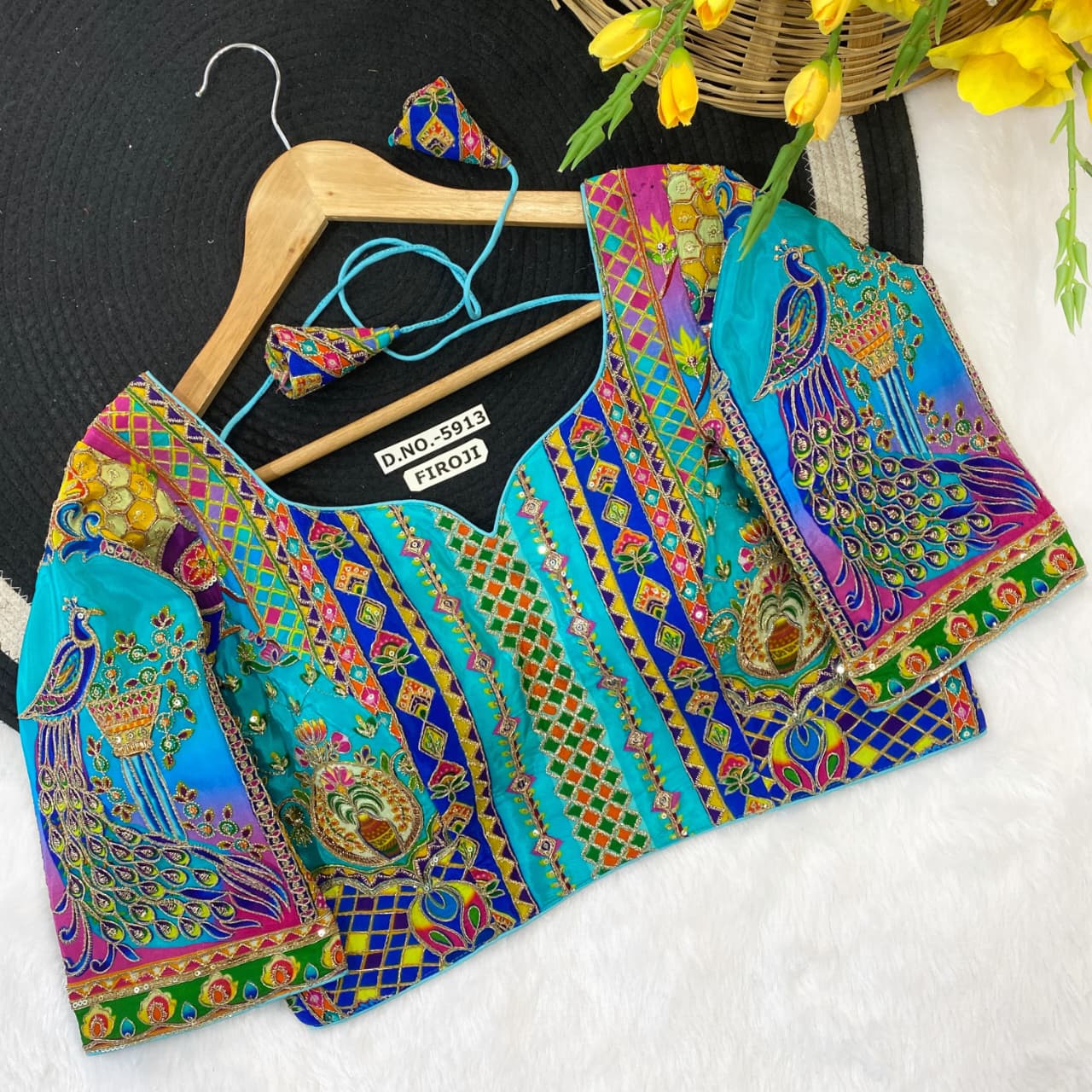 Sky Pure Pure Soft Indo Cotton Silk Bridal Blouse