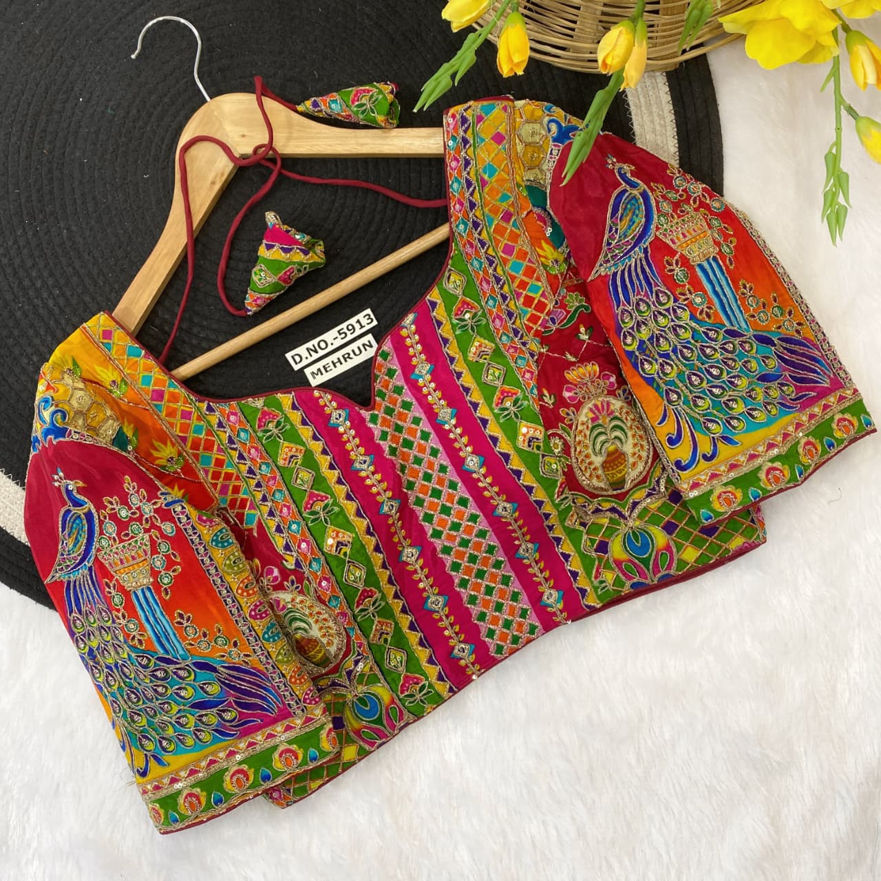 Red Pure Pure Soft Indo Cotton Silk Bridal Blouse