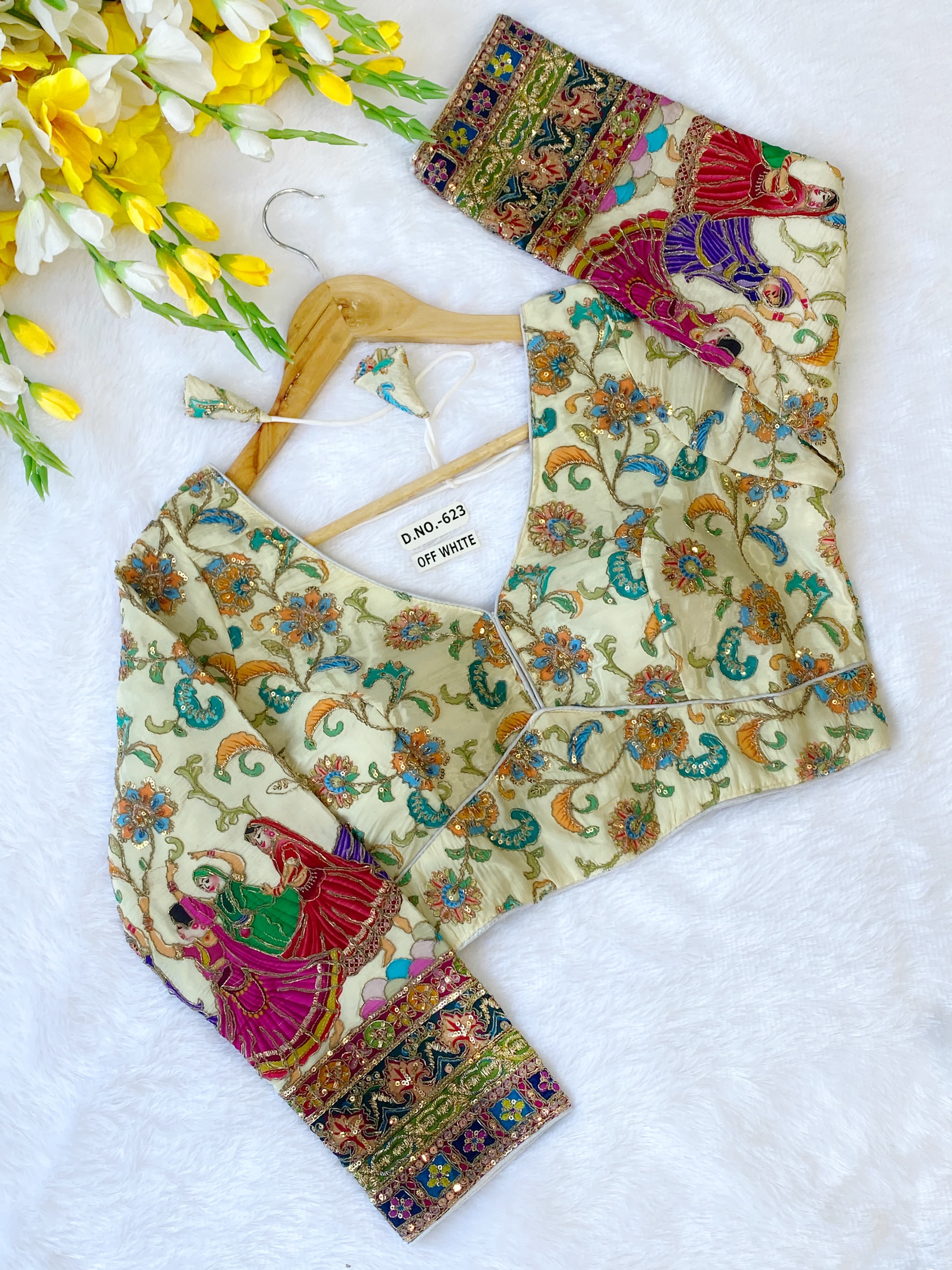 White Pure Pure Soft Crep Viscose Silk Long Sleeves Bridal Blouse