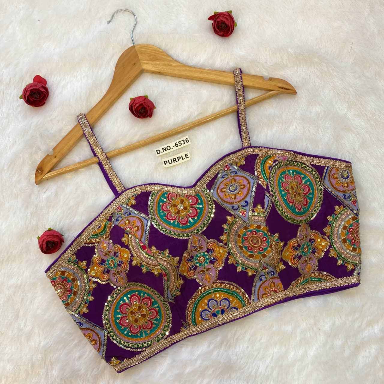 Purple Pure Pure Soft Crep Viscose Silk Sleevless Bridal Blouse