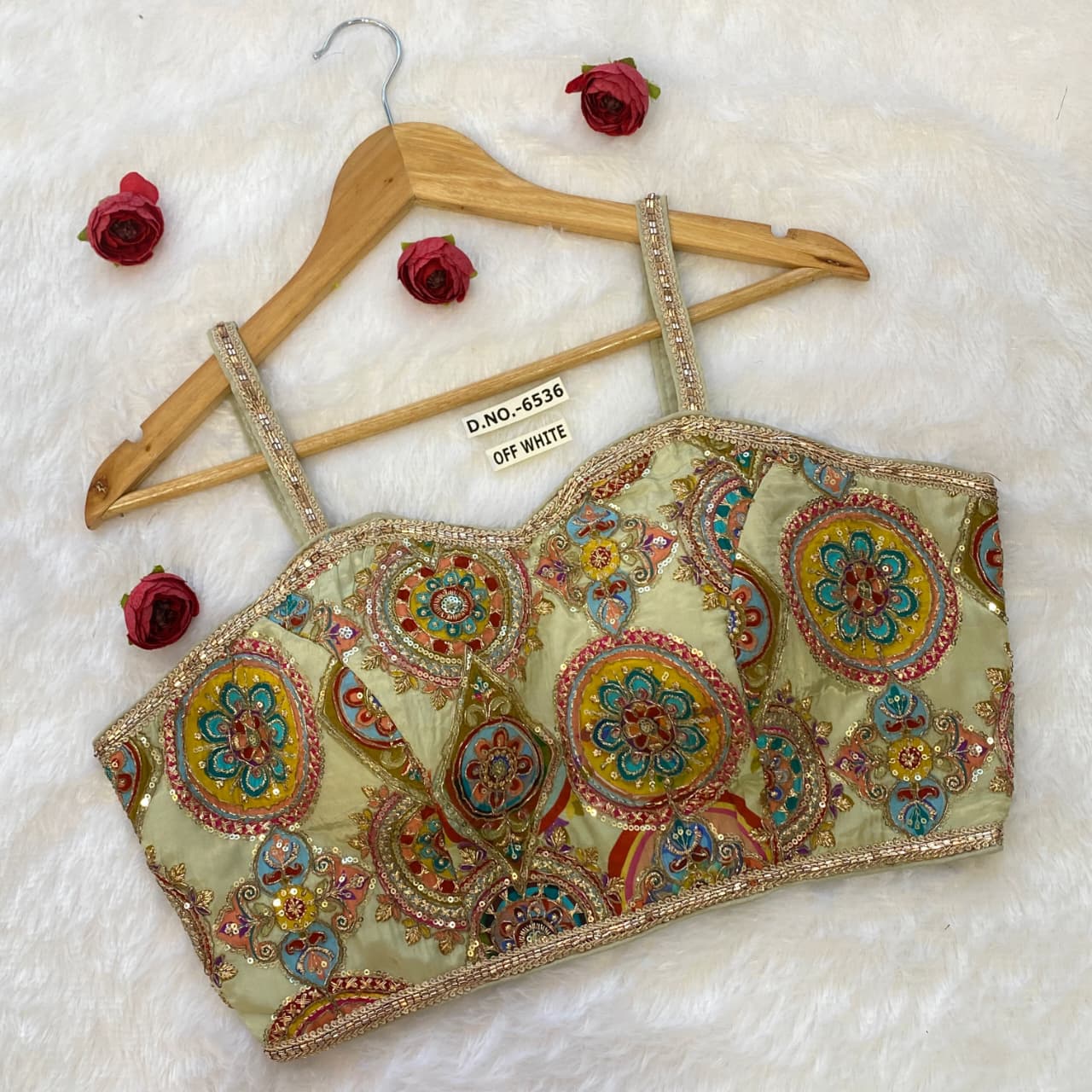 Off White Pure Pure Soft Crep Viscose Silk Sleevless Bridal Blouse