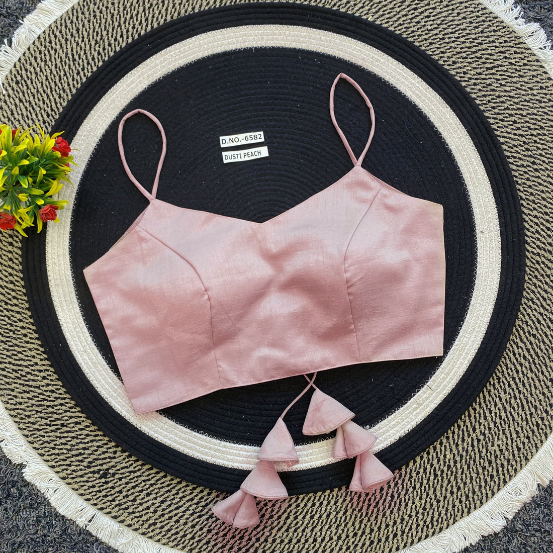 Dusty Peach Pure Pure Soft Viscose Silk Sleevless Blouse Sleevless Blouse Anant Tex Exports Pvt.Ltd..