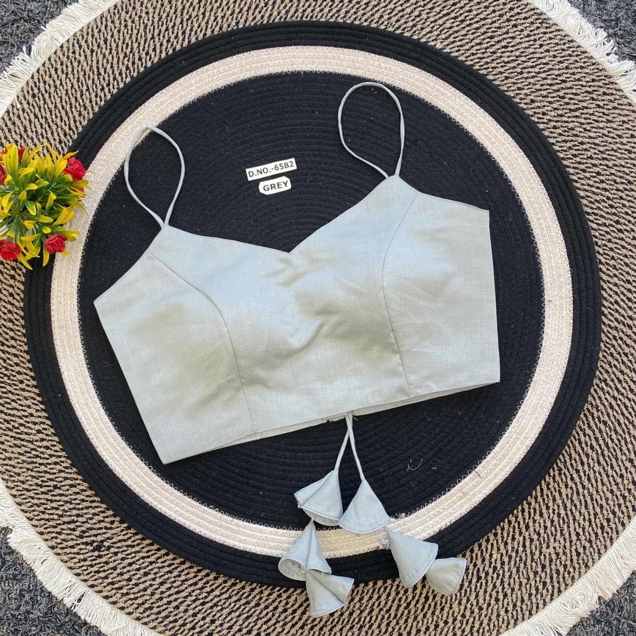 Grey Pure Pure Soft Viscose Silk Sleevless Blouse Sleevless Blouse Anant Tex Exports Pvt.Ltd..