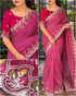 Pink Pure Soft Cotton Satin Saree Tussar Cotton Saree Anant Tex Exports Pvt.Ltd..
