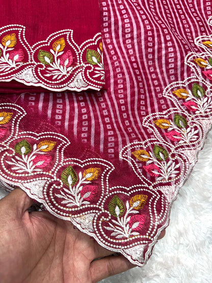 Rani Pure Soft Cotton Satin Saree Tussar Cotton Saree Anant Tex Exports Pvt.Ltd..