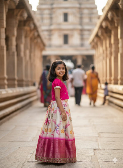 Pink Pure Silk Coconut Kids Girl&