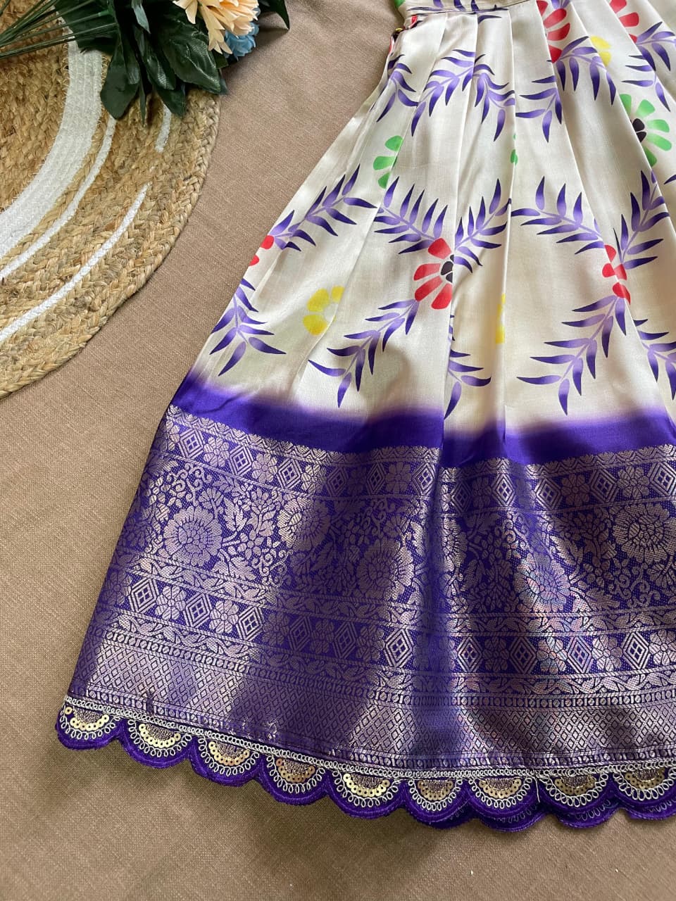 Blue Pure Silk Coconut Kids Girl&