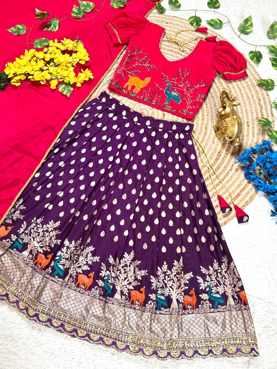 Purple Pure Chinnon Silk Kids Girl&