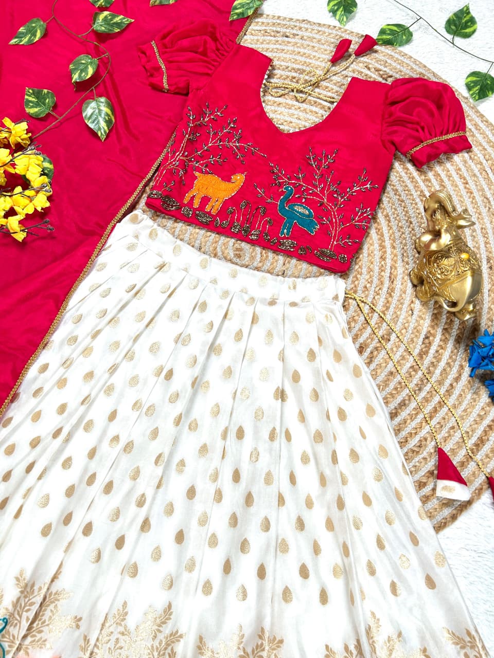 White Pure Chinnon Silk Kids Girl&