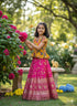 Pink Pure Golden Zari Silk Kids Girl&