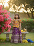 Lavender Pure Golden Zari Silk Kids Girl&