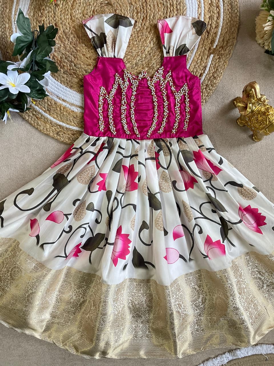 Cream Pure Silk Kids Girl&