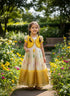 Yellow Pure Silky Sartin Silk Kids Girl&
