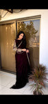 Maroon Pure 9000 Velvet With Embroidery Work Velvet Saree Velvet Saree Anant Tex Exports Pvt.Ltd..