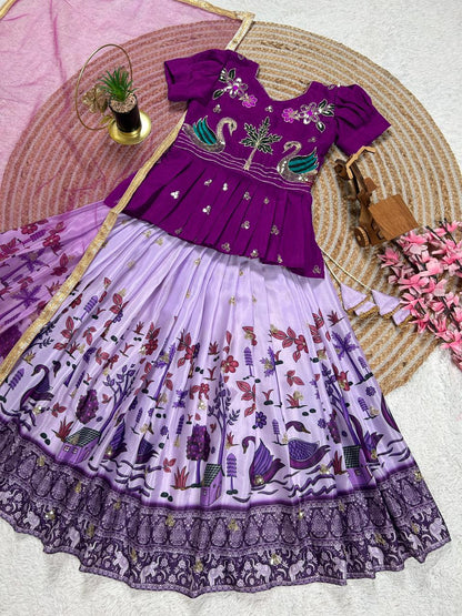 Lavender Pure Heavy Mono Cotton Kids Girl&
