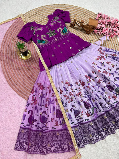 Lavender Pure Heavy Mono Cotton Kids Girl&
