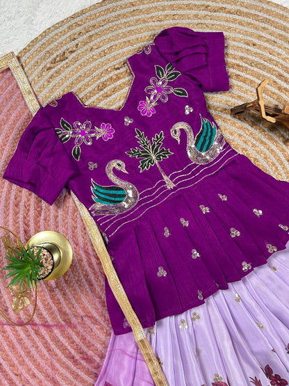 Lavender Pure Heavy Mono Cotton Kids Girl&