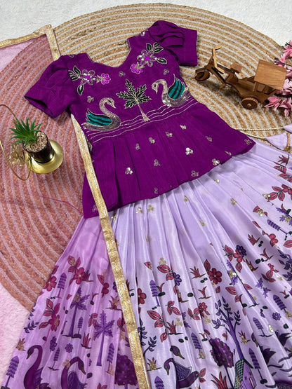 Lavender Pure Heavy Mono Cotton Kids Girl&