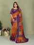 Orange Pure Soft Mul Kalamkari Print Cotton Saree Cotton saree Anant Tex Exports Pvt.Ltd..