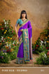 Purple Pure Soft Silk Pichwai Handloom Weaving Silk Saree Soft Silk Saree Anant Tex Exports Pvt.Ltd..