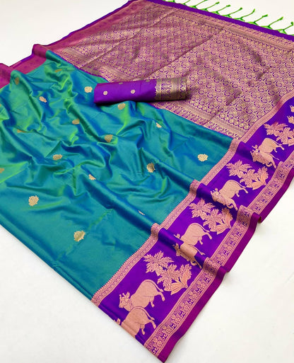 Rama Pure Soft Silk Pichwai Handloom Weaving Silk Saree Soft Silk Saree Anant Tex Exports Pvt.Ltd..