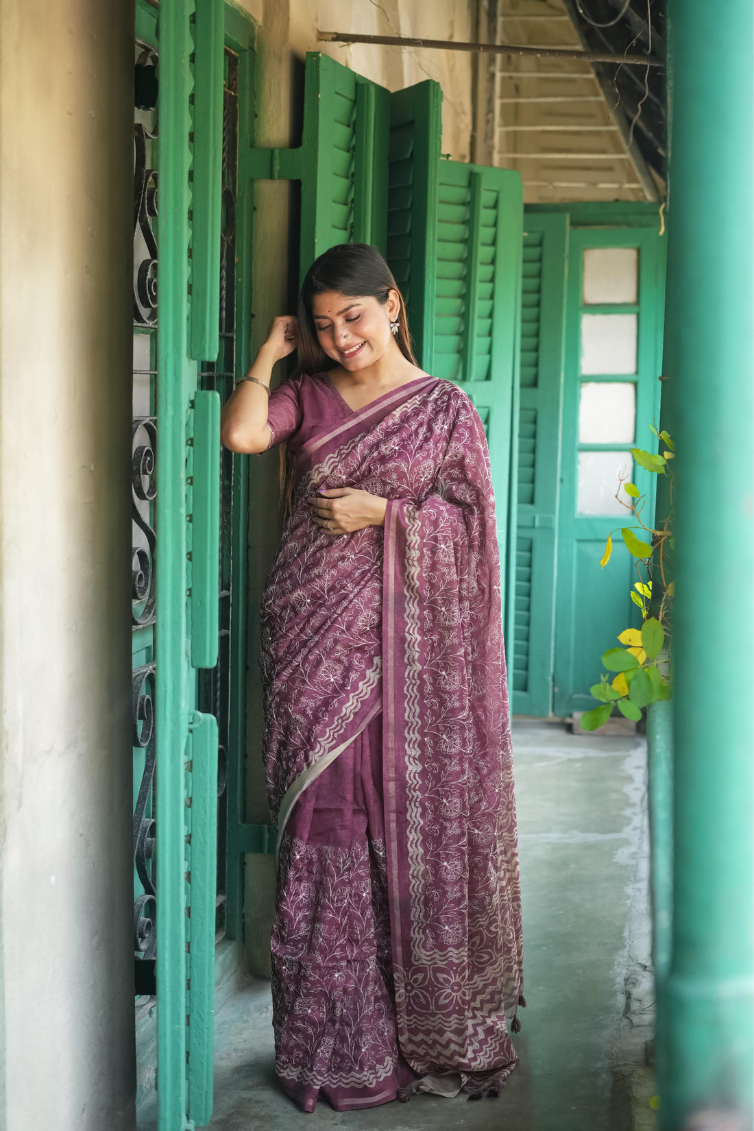 Pink Pure Tussar Silk Batik Print Tussar Saree Tussar Saree Anant Tex Exports Pvt.Ltd..