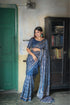 Blue Pure Tussar Silk Batik Print Tussar Saree Tussar Saree Anant Tex Exports Pvt.Ltd..