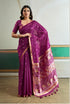 Purple Pure Tussar Silk Handloom Weaving Saree Tussar Saree Anant Tex Exports Pvt.Ltd..