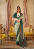Green Pure Soft P.V Silk With Ikkat Silk Saree Soft Silk Saree Anant Tex Exports Pvt.Ltd..