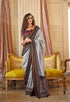 Black Pure Soft P.V Silk With Ikkat Silk Saree Soft Silk Saree Anant Tex Exports Pvt.Ltd..